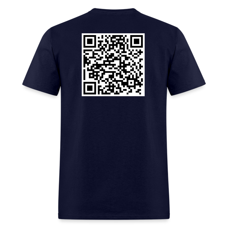 When Jesus Once Said Verse QR Code T Shirt - navy