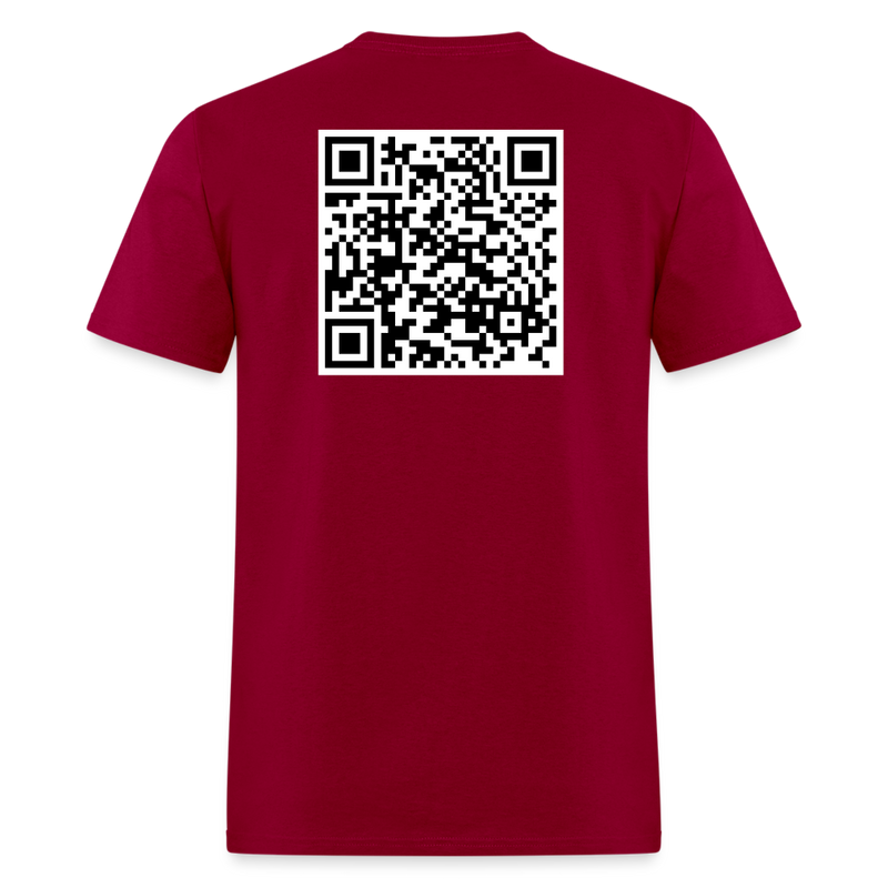 Matthew 6:5-13 Verse QR Code T Shirt - dark red