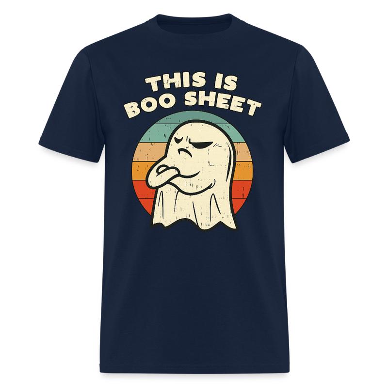 This is Boo Sheet Halloween T Shirt - navy