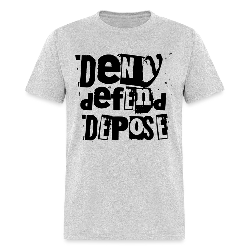 Medicare for All Punk Rock Deny Defend Depose T Shirt - heather gray