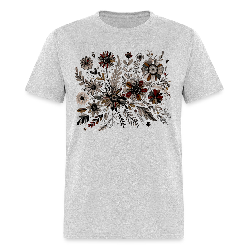 Boho Floral Shirt Anti Trump T Shirt - heather gray