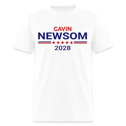 Gavin Newsom 2028 President T Shirt - white