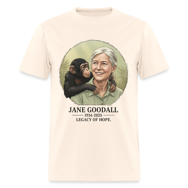 Jane Goodall 1934-2025 Legacy Of Hope T Shirt - natural