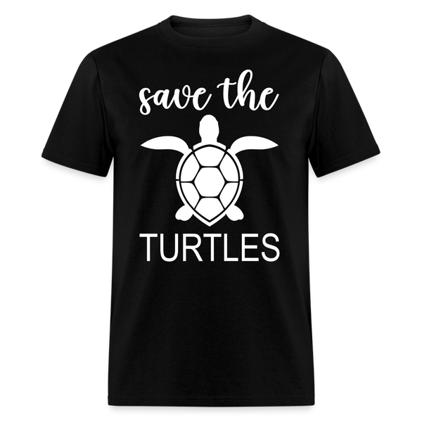 Save The Turtles T Shirt - black