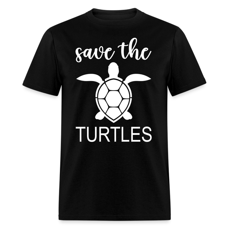 Save The Turtles T Shirt - black