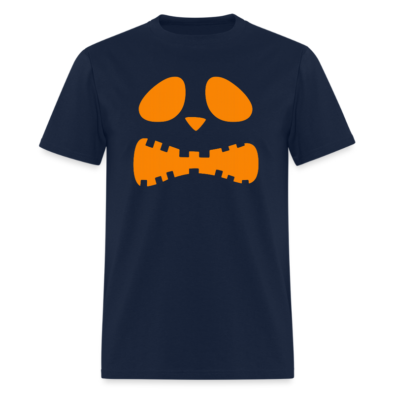 Pumpkin Faces Halloween T Shirt - 2 - navy