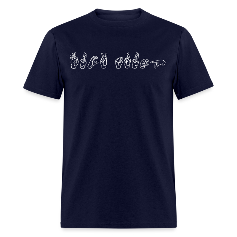 Anti-Trump ASL T Shirt - navy