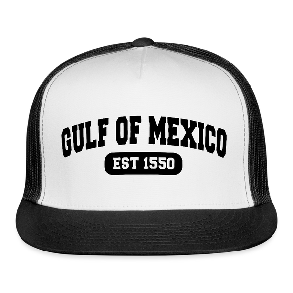 Gulf of Mexico Est. 1550 Trucker Hat - white/black