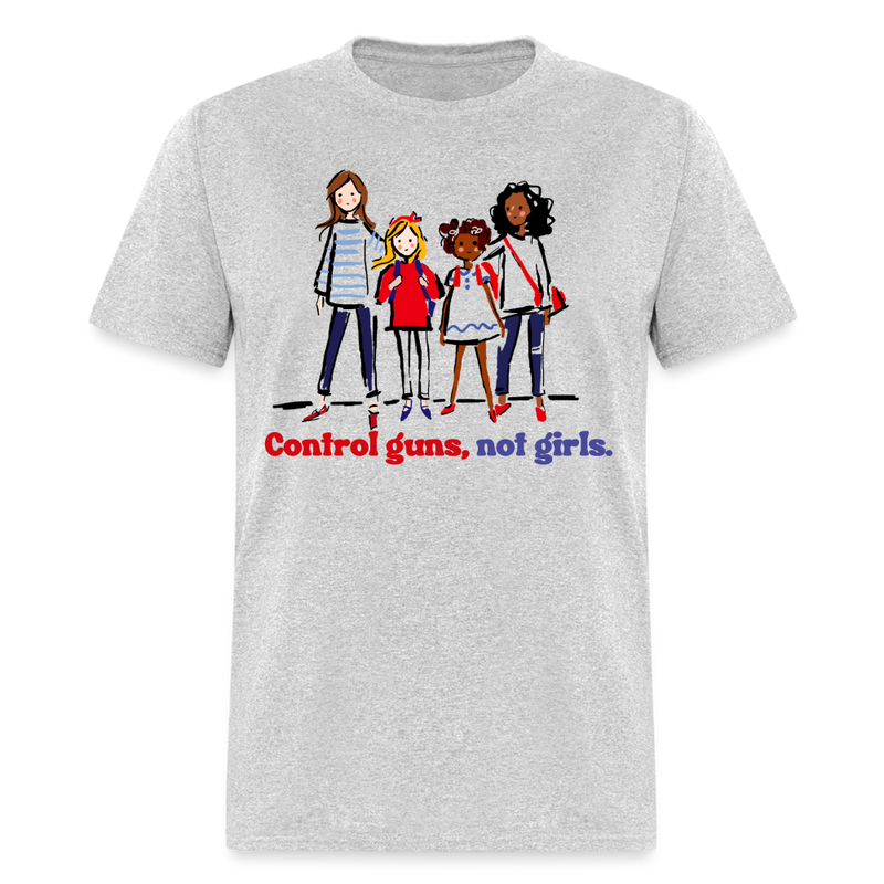 Control Guns Not Girls T Shirt - heather gray