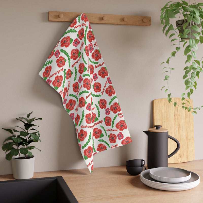 Subtle Trump Red Poppies Towel