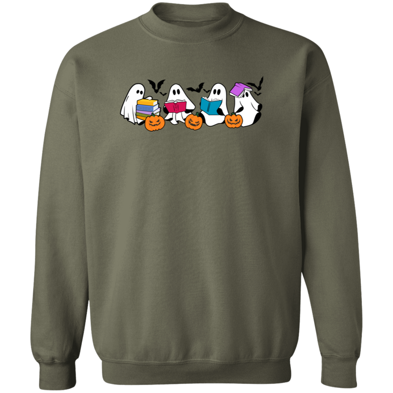 Ghost Book Halloween Sweatshirt